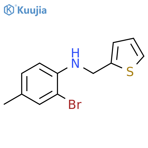2-bromo-4-methyl-N-(thiophen-2-yl)methylaniline structure
