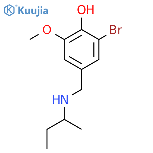 2-Bromo-4-{[(butan-2-yl)amino]methyl}-6-methoxyphenol structure