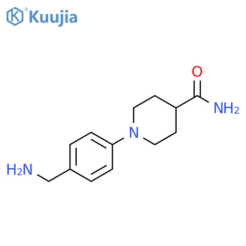 1-[4-(aminomethyl)phenyl]piperidine-4-carboxamide structure
