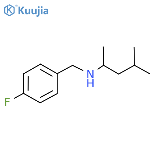 [(4-Fluorophenyl)methyl](4-methylpentan-2-yl)amine structure