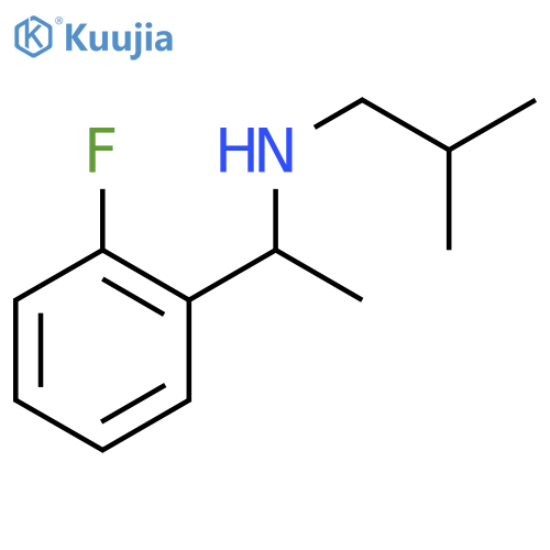 1-(2-fluorophenyl)ethyl(2-methylpropyl)amine structure