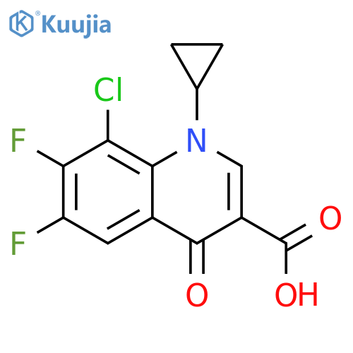 8-Chloro-1-cyclopropyl-6,7-difluoro-4-oxo-1,4-dihydroquinoline-3-carboxylic acid structure