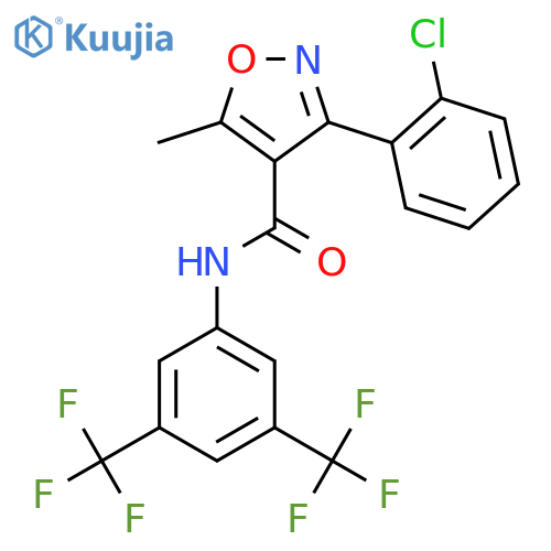 N-[3,5-Bis(trifluoromethyl)phenyl]-3-(2-chlorophenyl)-5-methyl-1,2-oxazole-4-carboxamide structure