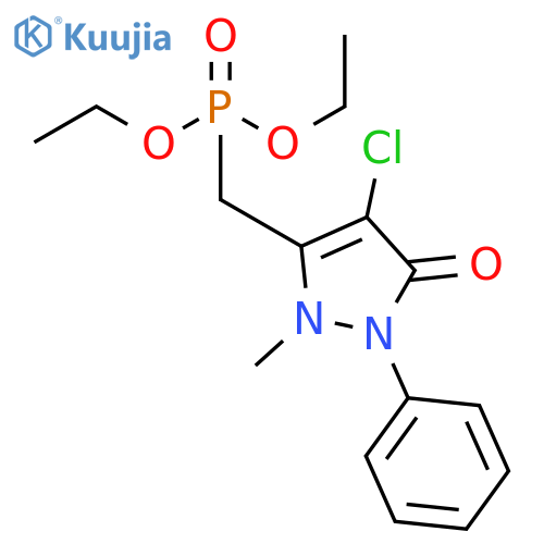 diethyl (4-chloro-2-methyl-5-oxo-1-phenyl-2,5-dihydro-1H-pyrazol-3-yl)methylphosphonate structure
