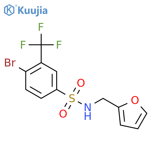 N-(Furan-2-ylmethyl) 4-bromo-3-trifluoromethylbenzenesulfonamide structure