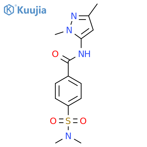 N-(1,3-dimethyl-1H-pyrazol-5-yl)-4-(dimethylsulfamoyl)benzamide structure