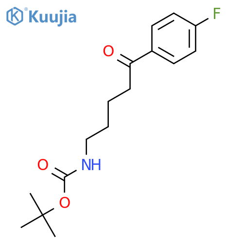 tert-butyl N-5-(4-fluorophenyl)-5-oxopentylcarbamate structure