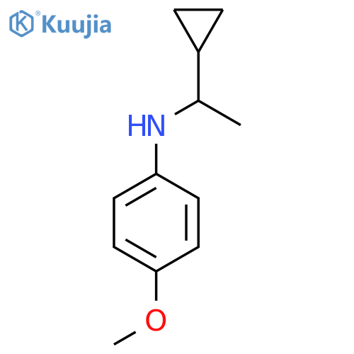 N-(1-cyclopropylethyl)-4-methoxyaniline structure