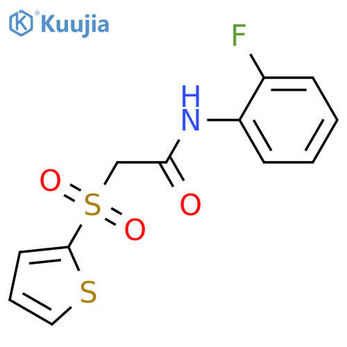 N-(2-fluorophenyl)-2-(thiophene-2-sulfonyl)acetamide structure