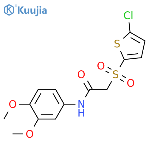 2-[(5-chlorothiophen-2-yl)sulfonyl]-N-(3,4-dimethoxyphenyl)acetamide structure