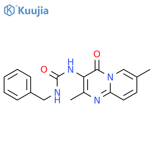 1-benzyl-3-{2,7-dimethyl-4-oxo-4H-pyrido[1,2-a]pyrimidin-3-yl}urea structure