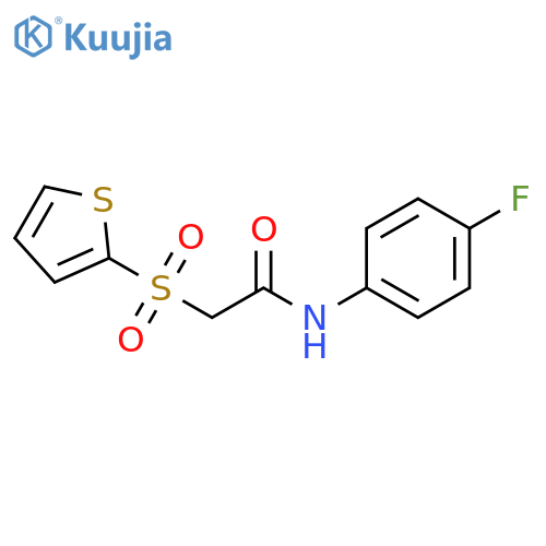 N-(4-fluorophenyl)-2-(thiophene-2-sulfonyl)acetamide structure