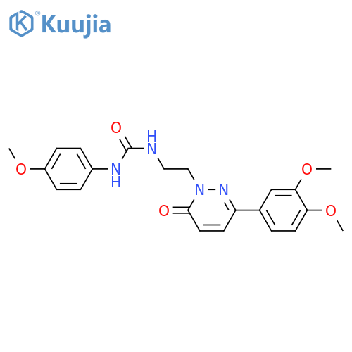 3-{2-[3-(3,4-dimethoxyphenyl)-6-oxo-1,6-dihydropyridazin-1-yl]ethyl}-1-(4-methoxyphenyl)urea structure