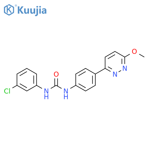 1-(3-chlorophenyl)-3-[4-(6-methoxypyridazin-3-yl)phenyl]urea structure