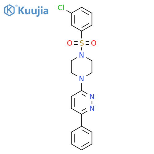 3-[4-(3-chlorobenzenesulfonyl)piperazin-1-yl]-6-phenylpyridazine structure