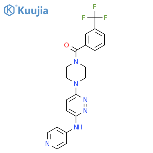 N-(pyridin-4-yl)-6-{4-[3-(trifluoromethyl)benzoyl]piperazin-1-yl}pyridazin-3-amine structure