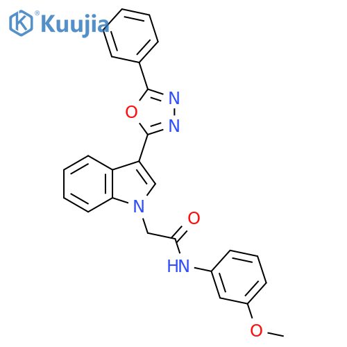 N-(3-methoxyphenyl)-2-[3-(5-phenyl-1,3,4-oxadiazol-2-yl)-1H-indol-1-yl]acetamide structure