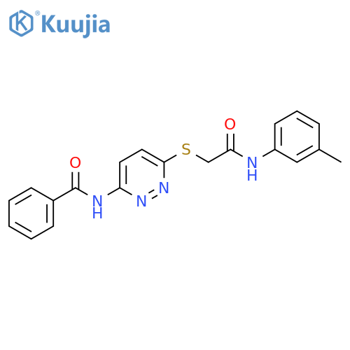 N-[6-({[(3-methylphenyl)carbamoyl]methyl}sulfanyl)pyridazin-3-yl]benzamide structure