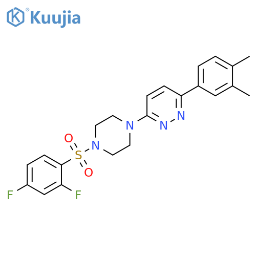 3-[4-(2,4-difluorobenzenesulfonyl)piperazin-1-yl]-6-(3,4-dimethylphenyl)pyridazine structure