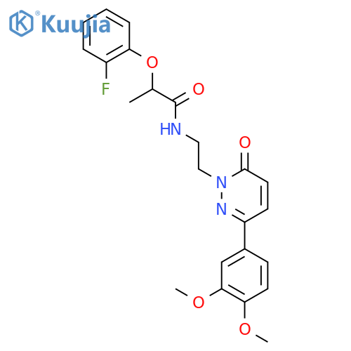 N-{2-[3-(3,4-dimethoxyphenyl)-6-oxo-1,6-dihydropyridazin-1-yl]ethyl}-2-(2-fluorophenoxy)propanamide structure