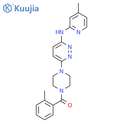6-[4-(2-methylbenzoyl)piperazin-1-yl]-N-(4-methylpyridin-2-yl)pyridazin-3-amine structure