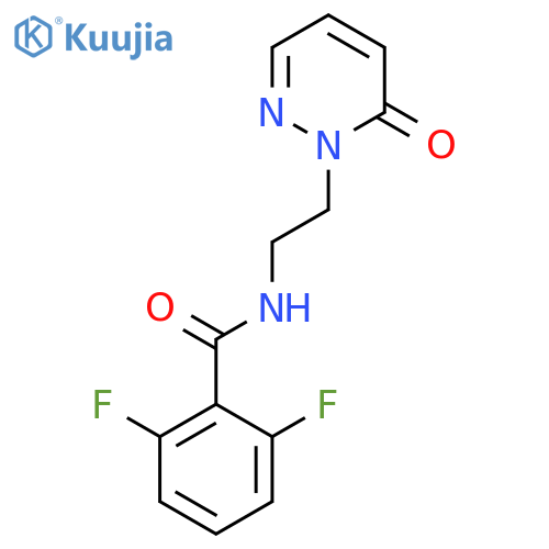 2,6-difluoro-N-[2-(6-oxo-1,6-dihydropyridazin-1-yl)ethyl]benzamide structure