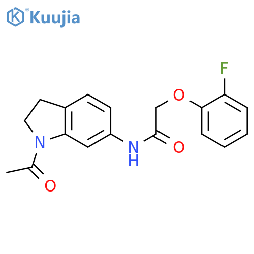 N-(1-acetyl-2,3-dihydro-1H-indol-6-yl)-2-(2-fluorophenoxy)acetamide structure
