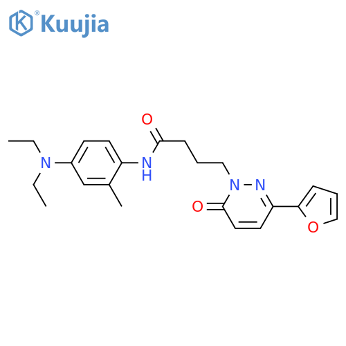 N-[4-(diethylamino)-2-methylphenyl]-4-[3-(furan-2-yl)-6-oxo-1,6-dihydropyridazin-1-yl]butanamide structure