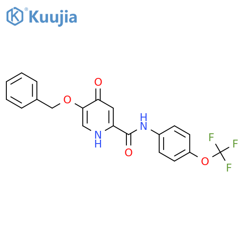 5-(benzyloxy)-4-oxo-N-[4-(trifluoromethoxy)phenyl]-1,4-dihydropyridine-2-carboxamide structure
