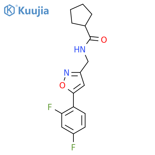 N-{[5-(2,4-difluorophenyl)-1,2-oxazol-3-yl]methyl}cyclopentanecarboxamide structure