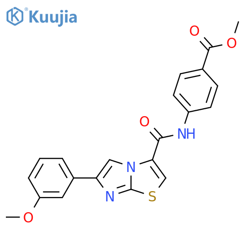 methyl 4-[6-(3-methoxyphenyl)imidazo[2,1-b][1,3]thiazole-3-amido]benzoate structure