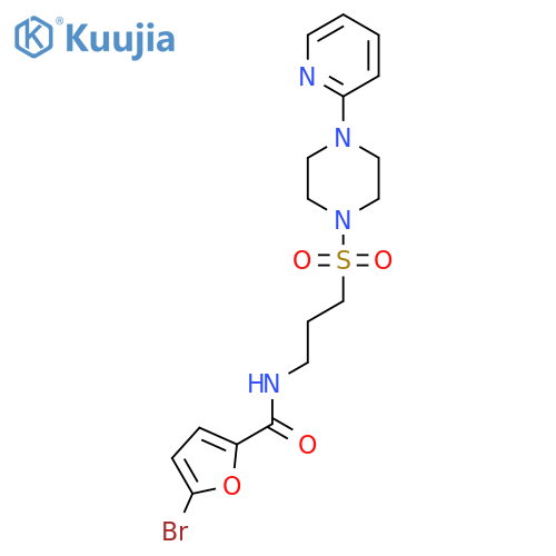 5-bromo-N-(3-{[4-(pyridin-2-yl)piperazin-1-yl]sulfonyl}propyl)furan-2-carboxamide structure