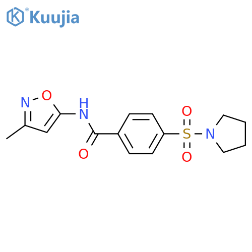 N-(3-methyl-1,2-oxazol-5-yl)-4-(pyrrolidine-1-sulfonyl)benzamide structure