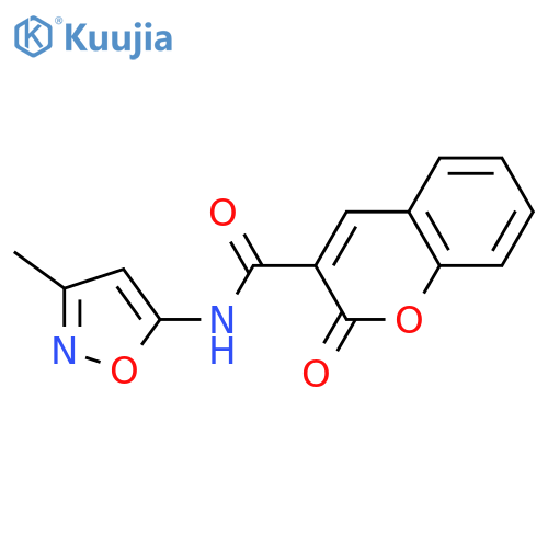 N-(3-methyl-1,2-oxazol-5-yl)-2-oxo-2H-chromene-3-carboxamide structure