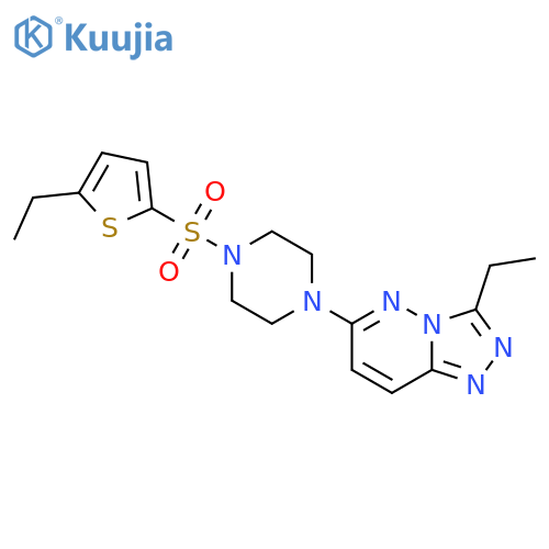 1-{3-ethyl-[1,2,4]triazolo[4,3-b]pyridazin-6-yl}-4-[(5-ethylthiophen-2-yl)sulfonyl]piperazine structure