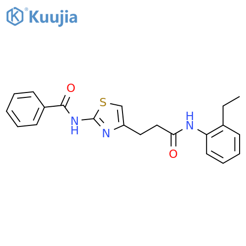 N-(4-{2-[(2-ethylphenyl)carbamoyl]ethyl}-1,3-thiazol-2-yl)benzamide structure