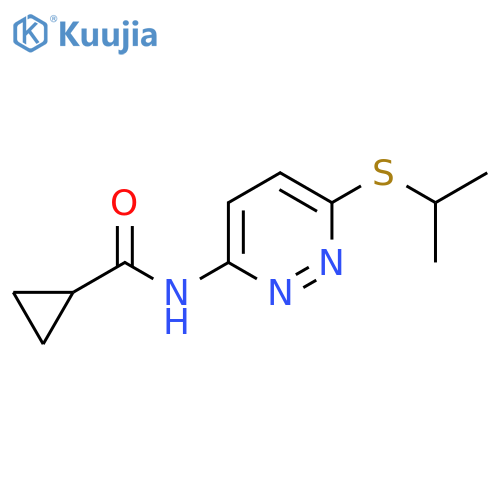 N-[6-(propan-2-ylsulfanyl)pyridazin-3-yl]cyclopropanecarboxamide structure