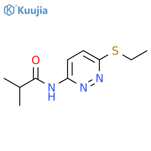 N-[6-(ethylsulfanyl)pyridazin-3-yl]-2-methylpropanamide structure