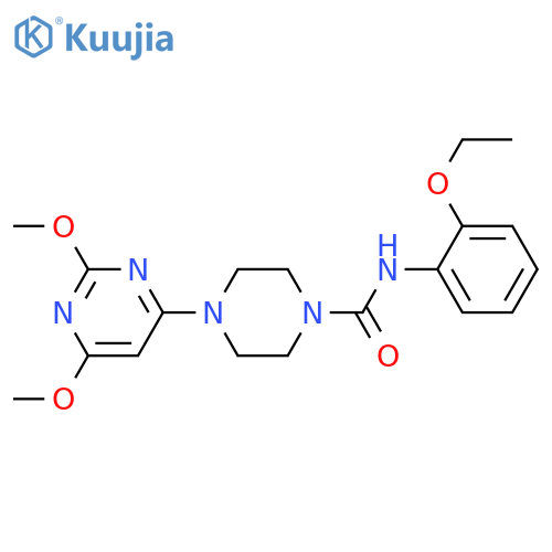 4-(2,6-dimethoxypyrimidin-4-yl)-N-(2-ethoxyphenyl)piperazine-1-carboxamide structure