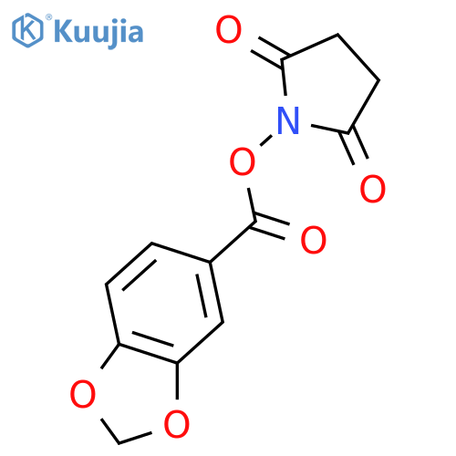 1-(1,3-Benzodioxol-5-ylcarbonyl)oxypyrrolidine-2,5-dione structure