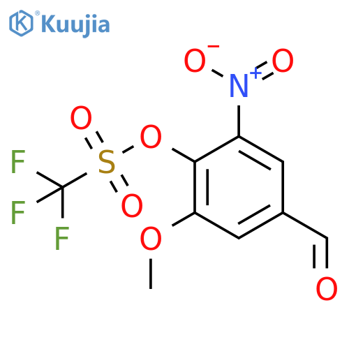 Trifluoromethanesulfonic Acid 2-Methoxy-4-formyl-6-nitro-phenyl Ester structure