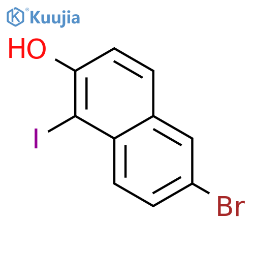 2-Naphthalenol, 6-bromo-1-iodo- structure