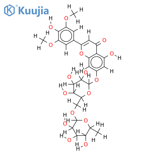 7-O-6)-beta-D-glucopyranosyl>tricin structure