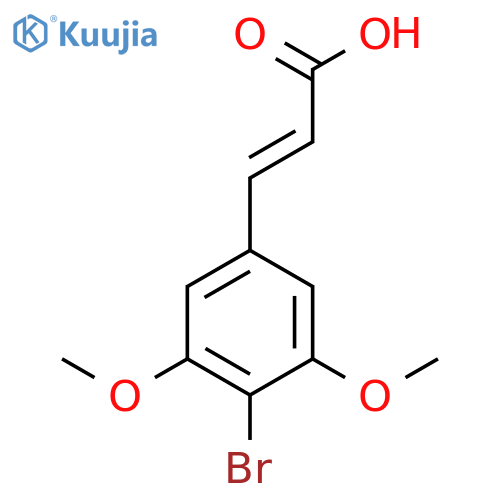 3-(4-bromo-3,5-dimethoxyphenyl)prop-2-enoic acid structure