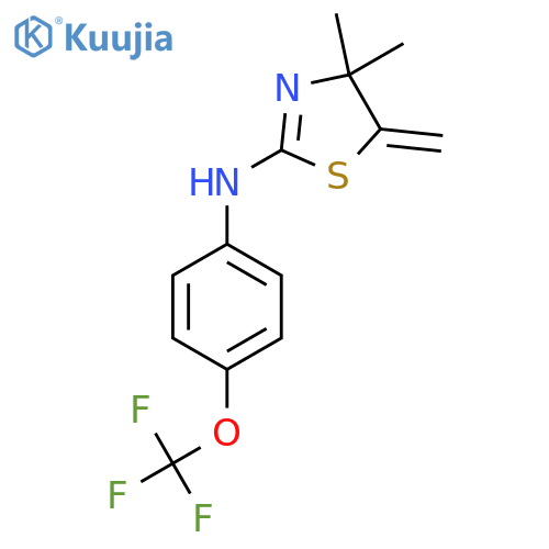 4,4-Dimethyl-5-methylidene-N-[4-(trifluoromethoxy)phenyl]-1,3-thiazol-2-amine structure