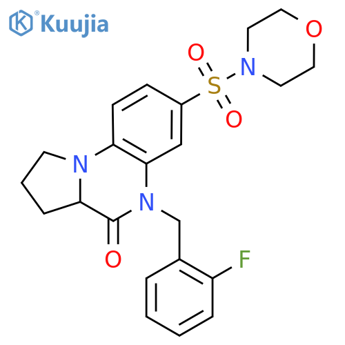 5-(2-Fluorobenzyl)-7-(morpholinosulfonyl)-1,2,3,3a-tetrahydropyrrolo[1,2-a]quinoxalin-4(5H)-one structure