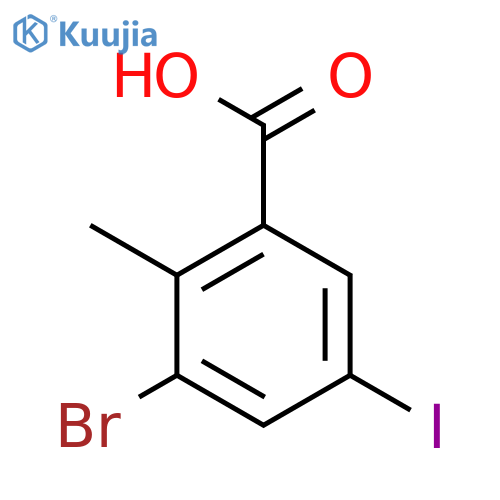 3-bromo-5-iodo-2-methylbenzoic Acid structure