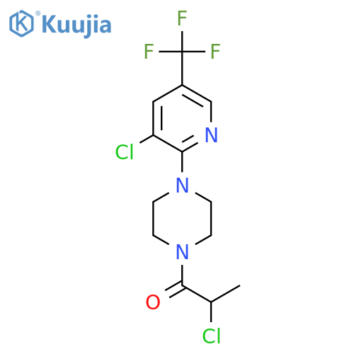 2-Chloro-1-(4-(3-chloro-5-(trifluoromethyl)(2-pyridyl))piperazinyl)propan-1-one structure