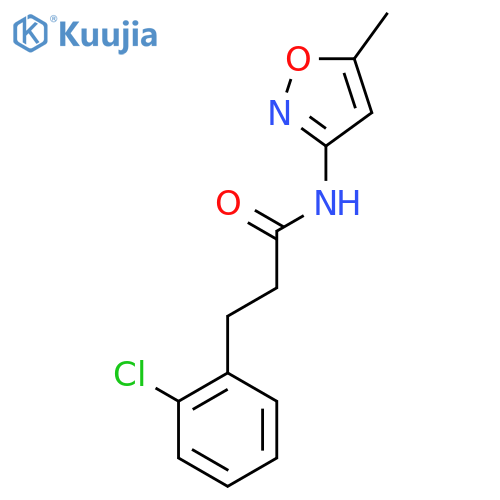 3-(2-Chlorophenyl)-N-(5-methyl-1,2-oxazol-3-yl)propanamide structure