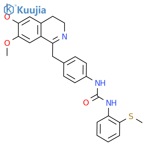 1-(4-((6,7-Dimethoxy(3,4-dihydroisoquinolyl))methyl)phenyl)-3-(2-methylthiophenyl)urea structure